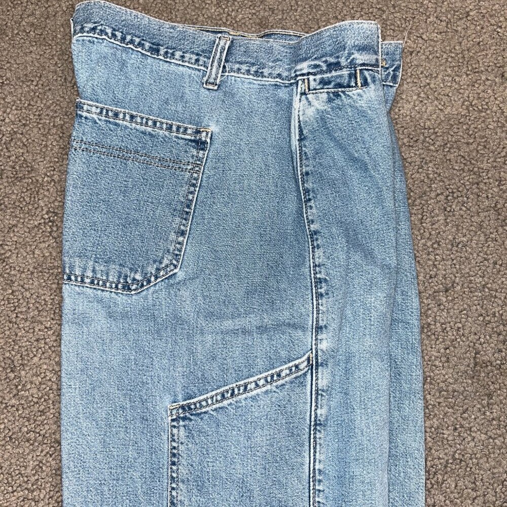 Vintage 90's LEVI'S L2 Baggy Wide Leg High Rise Big Pocket Skater Jeans Jr. 7 - Picture 10 of 16
